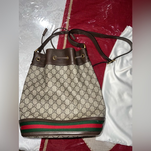 Authentic Gucci Ophidia bucket bag with leather trimming (Rare Item) - Picture 6 of 12